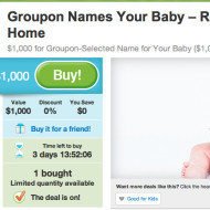 Groupon Name Deal: Site Offers to Name Your Baby "Clembough" For $1,000 Groupon Name Deal: Site Offers to Name Your Baby "Clembough" For $1,000