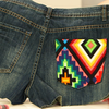 DIY: Update Your Denim Shorts With a Cool Aztec Print!