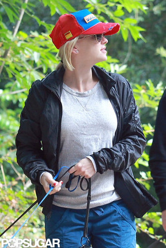 Anna Faris manned the leash as she and Chris Pratt took their dogs for a walk.
Anna Faris manned the leash as she and Chris Pratt took their dogs for a walk.