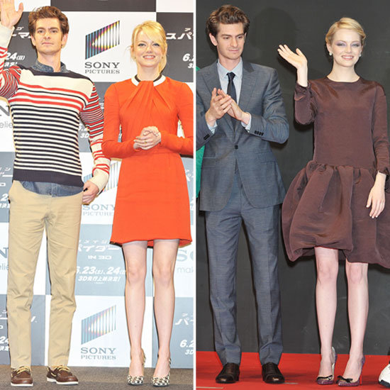 Emma Stone and Andrew Garfield Double Up on Spider-Man Stops in Tokyo Emma Stone and Andrew Garfield Double Up on Spider-Man Stops in Tokyo