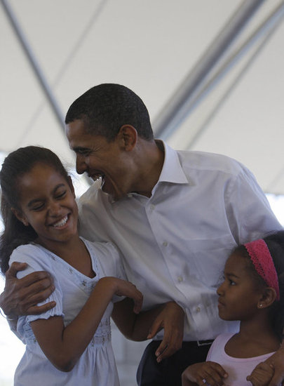 At an event for fuel efficiency standards, Obama identified the right car for his daughter:
"As some of you may know, it's only a matter of time until Malia gets her learner’s permit. So I'm hoping to see one of those models that gets a top speed of 15 miles an hour, the ejector seat anytime boys are in the car."
At an event for fuel efficiency standards, Obama identified the right car for his daughter:
"As some of you may know, it's only a matter of time until Malia gets her learner’s permit. So I'm hoping to see one of those models that gets a top speed of 15 miles an hour, the ejector seat anytime boys are in the car."