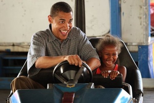 When Obama won the Nobel Peace Prize in 2009, he shared his daughters' reactions:
"After I received the news, Malia walked in and said, 'Daddy, you won the Nobel Peace Prize, and it is Bo's birthday!' And then Sasha added, 'Plus, we have a three-day weekend coming up.' So it's good to have kids to keep things in perspective."
When Obama won the Nobel Peace Prize in 2009, he shared his daughters' reactions:
"After I received the news, Malia walked in and said, 'Daddy, you won the Nobel Peace Prize, and it is Bo's birthday!' And then Sasha added, 'Plus, we have a three-day weekend coming up.' So it's good to have kids to keep things in perspective."