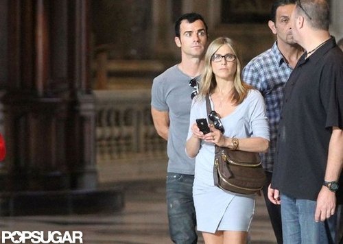 Jennifer Aniston and Justin Theroux Take Their Eurotrip to Rome! Jennifer Aniston and Justin Theroux Take Their Eurotrip to Rome!