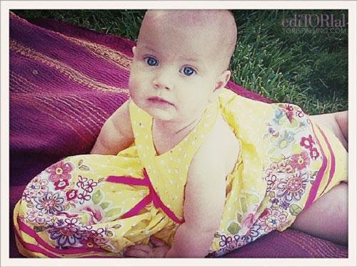 And here's Miss Hattie chilling in the shade on a vintage quilt in a canary-yellow floral Summer frock.
And here's Miss Hattie chilling in the shade on a vintage quilt in a canary-yellow floral Summer frock.