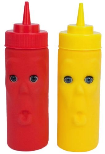 Kikkerland Blink Ketchup and Mustard Bottles Kikkerland Blink Ketchup and Mustard Bottles