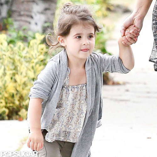 Charlotte Prinze wore a printed top and gray cardigan
Charlotte Prinze wore a printed top and gray cardigan