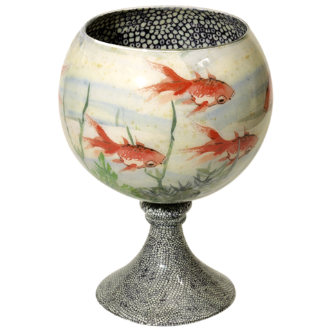 Instead of flowers, try filling this Fishbowl ($2,200) with something that won't cover the pretty little polka dots, like potpourri.
Instead of flowers, try filling this Fishbowl ($2,200) with something that won't cover the pretty little polka dots, like potpourri.