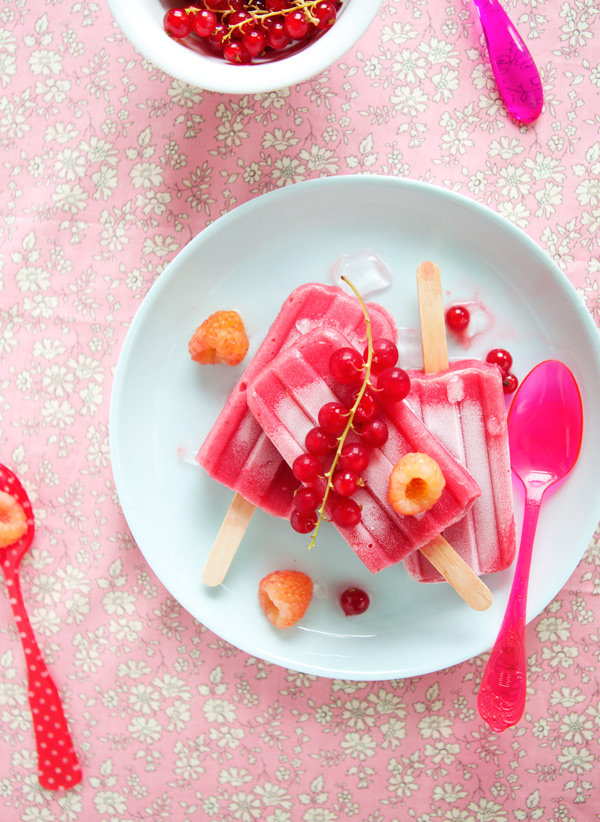 Peach and Mango Popsicles Peach and Mango Popsicles