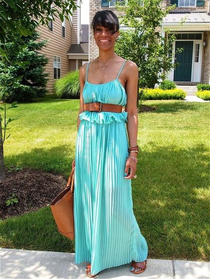 Pleated Maxi