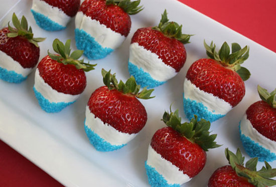 Red, White, and Blue Strawberries