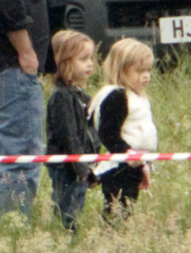 Angelina Jolie Gets a Special Set Visit From Knox and Vivienne Angelina Jolie Gets a Special Set Visit From Knox and Vivienne