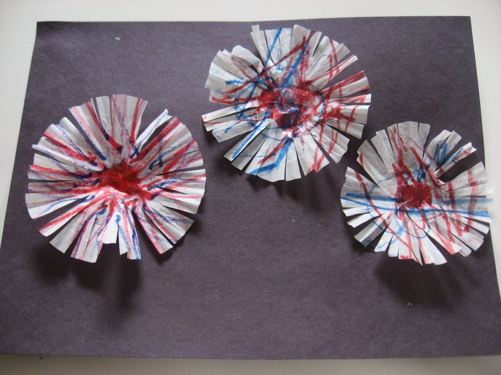 Make These: Cupcake Liner Fireworks Make These: Cupcake Liner Fireworks