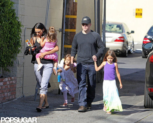 Matt Damon Spends the Weekend With His Girls Matt Damon Spends the Weekend With His Girls