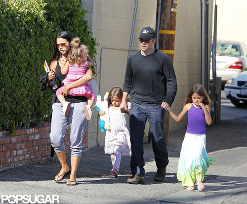 Matt Damon Spends the Weekend With His Girls Matt Damon Spends the Weekend With His Girls
