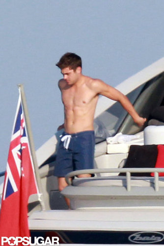 Zac Efron got shirtless on a boat while celebrating the Fourth of July in Saint-Tropez in 2012.
Zac Efron got shirtless on a boat while celebrating the Fourth of July in Saint-Tropez in 2012.