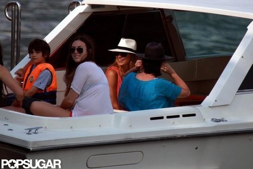 George Clooney and Stacy Keibler Get Back to Boating in Lake Como George Clooney and Stacy Keibler Get Back to Boating in Lake Como