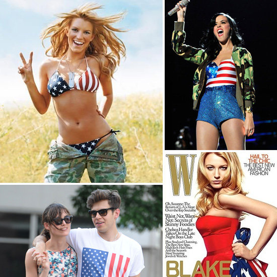 Pictures of Celebrities With American Flags