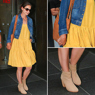 Katie Holmes Wearing Yellow Dress
