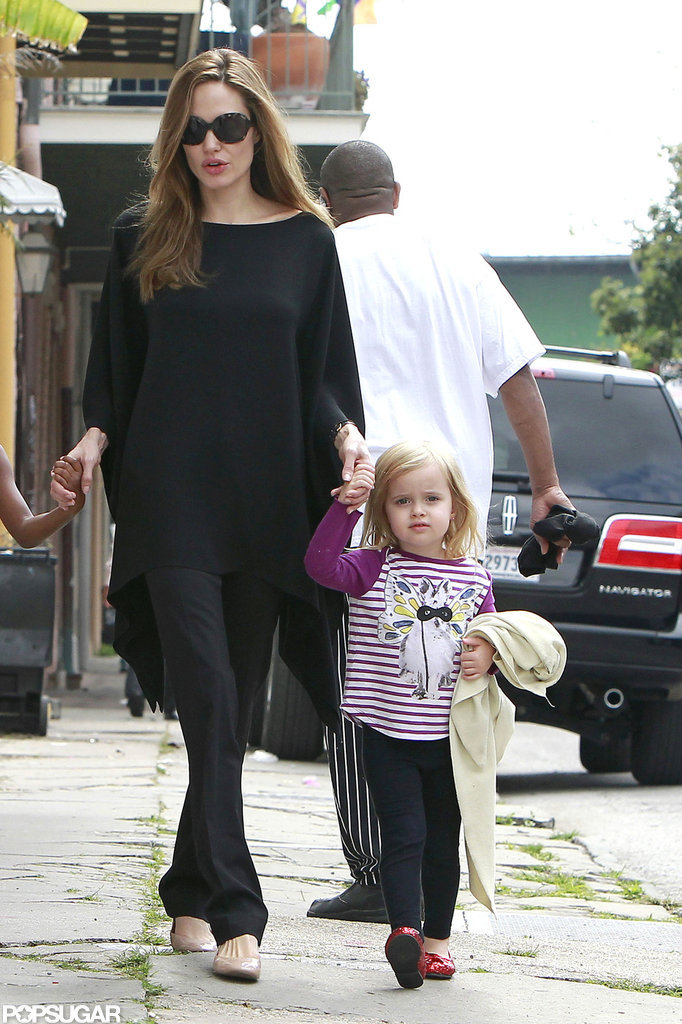 Angelina Jolie took Vivienne Jolie-Pitt by the hand during a visit to the market in New Orleans in March 2012.
Angelina Jolie took Vivienne Jolie-Pitt by the hand during a visit to the market in New Orleans in March 2012.