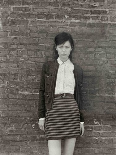 Schoolgirl charm meshes with tough girl outlook in Club Monaco's latest Fall campaign.
Schoolgirl charm meshes with tough girl outlook in Club Monaco's latest Fall campaign.