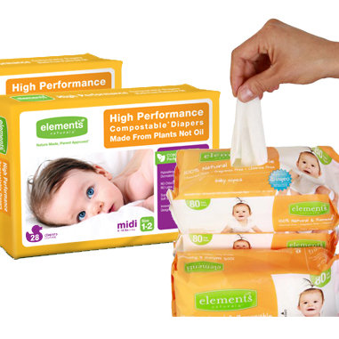 Compostable Diapers and Wipes