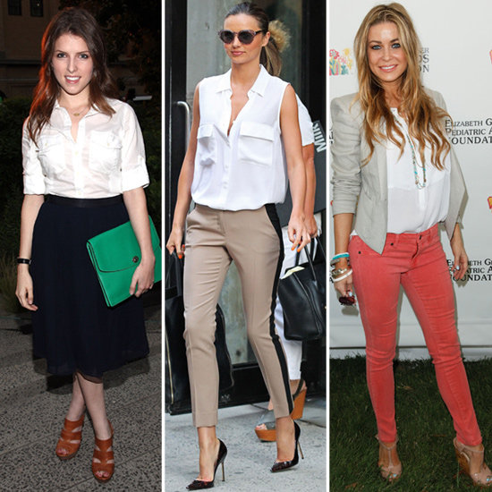 How to Wear a White Button-Down (Celebrity Pictures) How to Wear a White Button-Down (Celebrity Pictures)