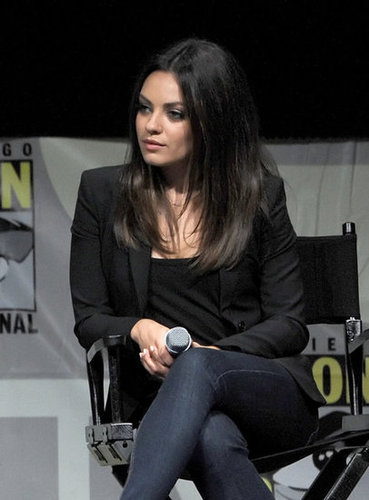 Mila Kunis wore a black blazer and denim for a panel to discuss Oz: The Great and Powerful at Comic-Con.
Mila Kunis wore a black blazer and denim for a panel to discuss Oz: The Great and Powerful at Comic-Con.