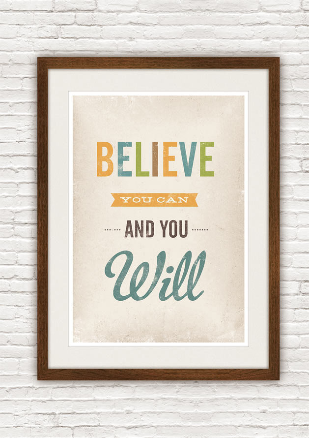 The statement on this Believe You Can and You Will ($20) print is simple but true. A great way to start each day.
The statement on this Believe You Can and You Will ($20) print is simple but true. A great way to start each day.