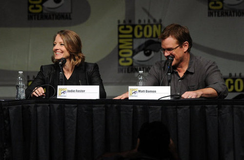 Jodie Foster and Matt Damon at Sony Pictures' panel.
Jodie Foster and Matt Damon at Sony Pictures' panel.