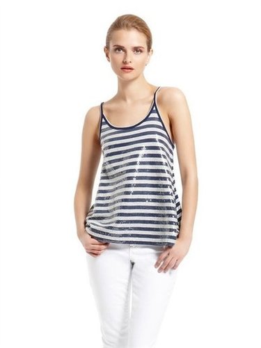 This sequined tank is instant glam for styling up white jeans in a hurry.
DKNY Jeans Stripe Sequin Swing Tank ($59)
This sequined tank is instant glam for styling up white jeans in a hurry.
DKNY Jeans Stripe Sequin Swing Tank ($59)