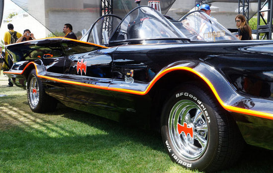 Hot rod Batmobile from the 1960s Batman TV series.
Hot rod Batmobile from the 1960s Batman TV series.