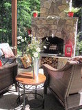 outdoor fireplace