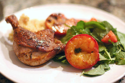 Duck Legs With Grilled Plums Duck Legs With Grilled Plums