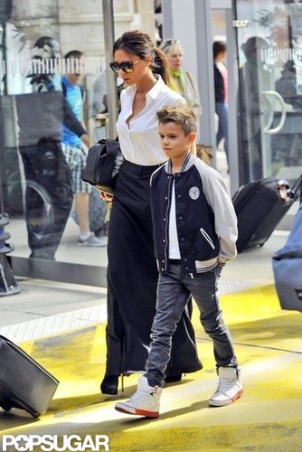 Victoria Beckham Shows Romeo the Shopping Ropes in France Victoria Beckham Shows Romeo the Shopping Ropes in France