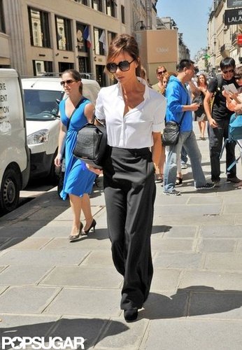 Victoria Beckham Shows Romeo the Shopping Ropes in France Victoria Beckham Shows Romeo the Shopping Ropes in France