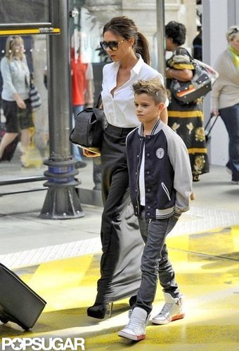 Victoria Beckham Shows Romeo the Shopping Ropes in France Victoria Beckham Shows Romeo the Shopping Ropes in France