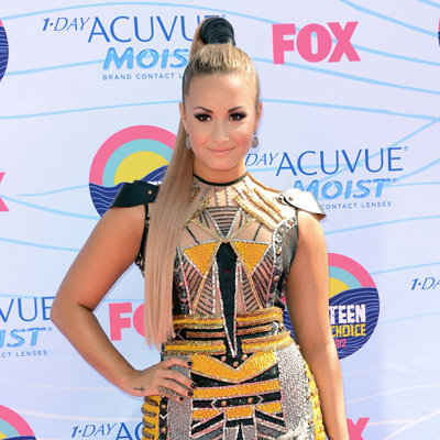 Demi Lovato in Falguni & Shane Peacock Dress at 2012 Teen Choice Awards