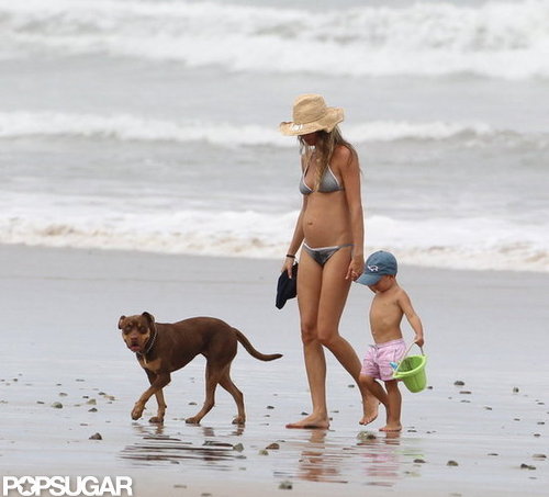 Pregnant Gisele Debuts Bump in a Bikini! Pregnant Gisele Debuts Bump in a Bikini!
