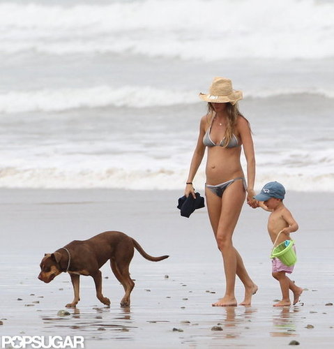Pregnant Gisele Debuts Bump in a Bikini! Pregnant Gisele Debuts Bump in a Bikini!