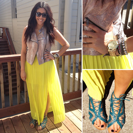 Look of the Day: Pleated, Laced, and Vested