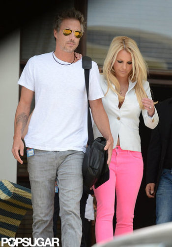 Britney Spears Brings a Pop of Pink to Miami With Jason Britney Spears Brings a Pop of Pink to Miami With Jason