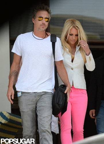 Britney Spears Brings a Pop of Pink to Miami With Jason Britney Spears Brings a Pop of Pink to Miami With Jason