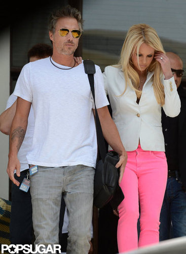 Britney Spears Brings a Pop of Pink to Miami With Jason Britney Spears Brings a Pop of Pink to Miami With Jason