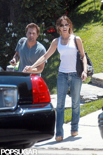 Kate Beckinsale and Len Wiseman hung out in LA.
Kate Beckinsale and Len Wiseman hung out in LA.