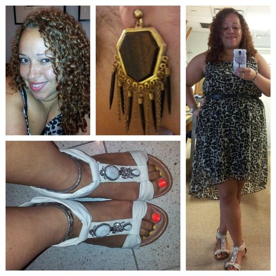 Dress - Forever21 Plus Sandals - Easy Pickins Earrings - Fashion 2 Figure