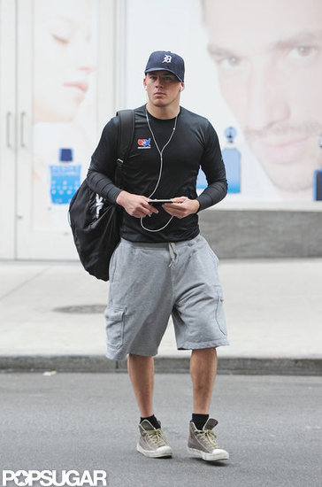 Channing Tatum wore workout clothes. Channing Tatum wore workout clothes.