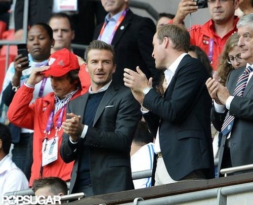 David and Brooklyn Beckham Support Team GB With Prince William David and Brooklyn Beckham Support Team GB With Prince William