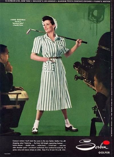 A stylish girl golfer of yesteryear.
A stylish girl golfer of yesteryear.
