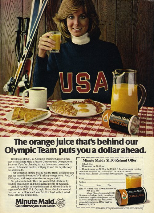 Ah, I didn't know the key to becoming an Olympian was orange juice!
Ah, I didn't know the key to becoming an Olympian was orange juice!