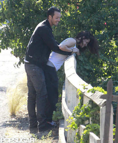 Rupert Sanders and Kristen Stewart smiled.
Rupert Sanders and Kristen Stewart smiled.